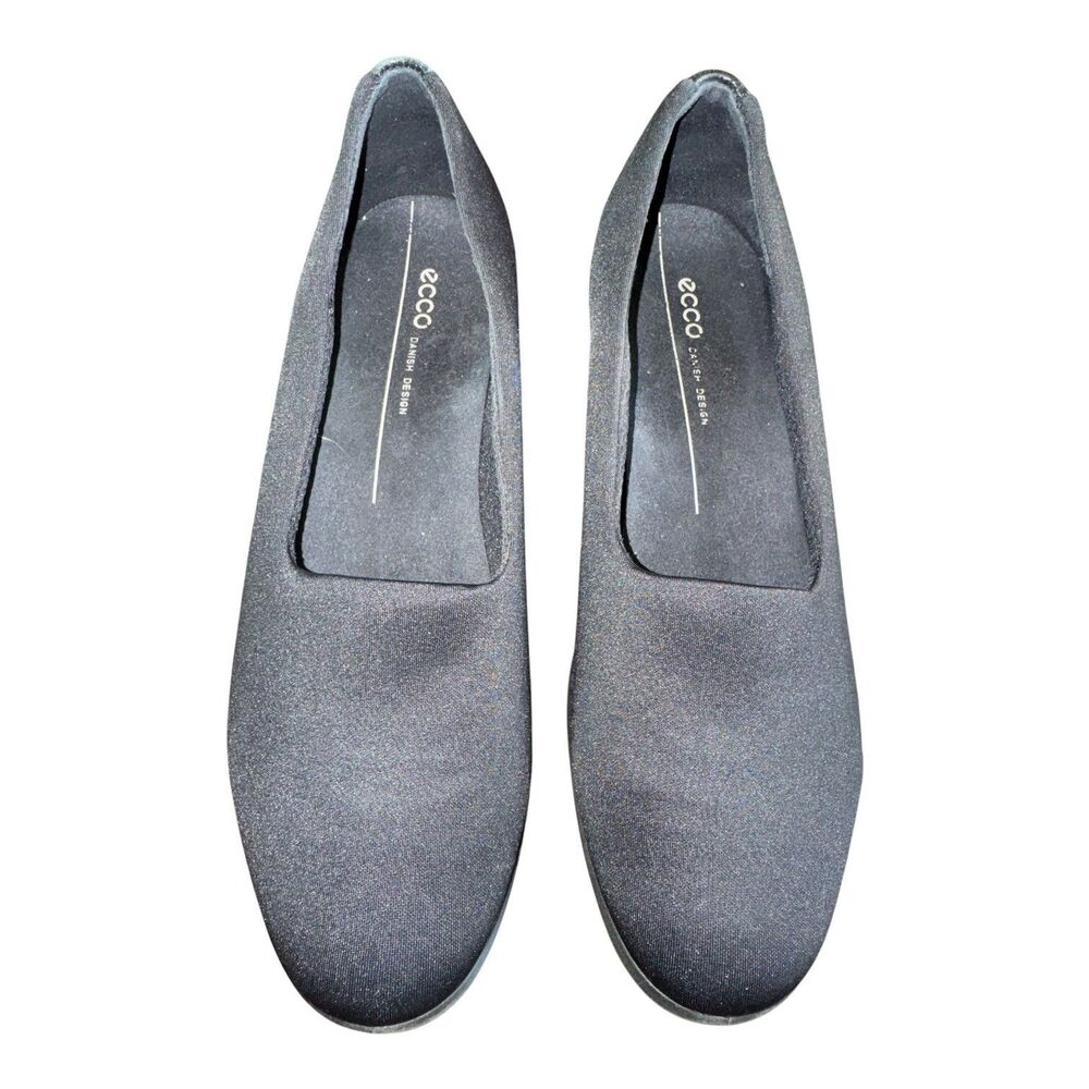 ECCO Felicia Stretch Textile Knit Slip-On Wedge Shoes Women’s 9-9.5 EU 40 Black
